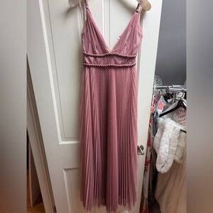 ASOS pink chiffon dress